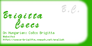 brigitta csecs business card
