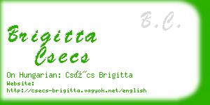 brigitta csecs business card